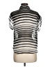 Lily Star Stripes Silver Short Sleeve Blouse Size M - photo 2