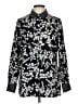 Foxcroft 100% Cotton Print Black Long Sleeve Blouse Size 10 - photo 1