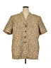 Le Suit 100% Polyester Tan Short Sleeve Blouse Size 24w - photo 1