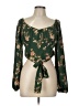 Blu Pepper 100% Polyester Green Long Sleeve Blouse Size L - photo 1