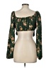 Blu Pepper 100% Polyester Green Long Sleeve Blouse Size L - photo 2