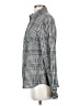 Merona 100% Cotton Checkered-gingham Gray Long Sleeve Button-Down Shirt Size S - photo 5
