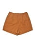 Shein 100% Polyester Solid Brown Shorts Size 2 - photo 1