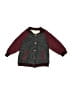 First Impressions Burgundy Cardigan Size 6-9 mo - photo 1