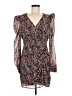 Aqua Print Brown Cocktail Dress Size M - photo 1