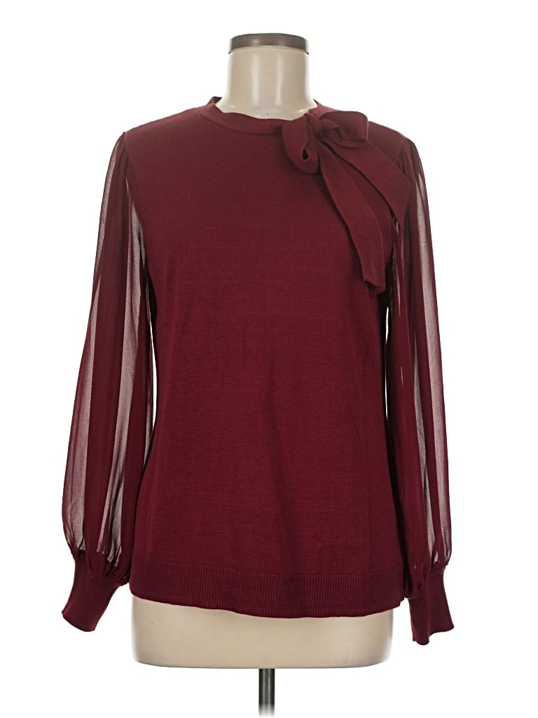 Pre-owned Cece Pullover Sweater In Burgundy