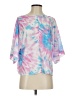 Pink Lily 100% Polyester Tie-dye Pink Short Sleeve Blouse Size S - photo 1