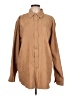 Oleg Cassini Solid Brown Long Sleeve Button-Down Shirt Size L - photo 1