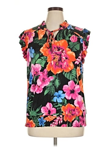 Indigo Rose Sleeveless T-Shirt (view 1)