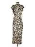 Unbranded 100% Polyester Animal Print Brown Cocktail Dress Size S - photo 2
