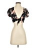 Love Tree 100% Rayon Black Short Sleeve Blouse Size S - photo 1