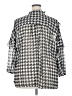 C established 1946 100% Polyester Houndstooth Silver 3/4 Sleeve Blouse Size 18 - 20 - photo 2