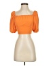 Shein Orange Short Sleeve Top Size S - photo 1
