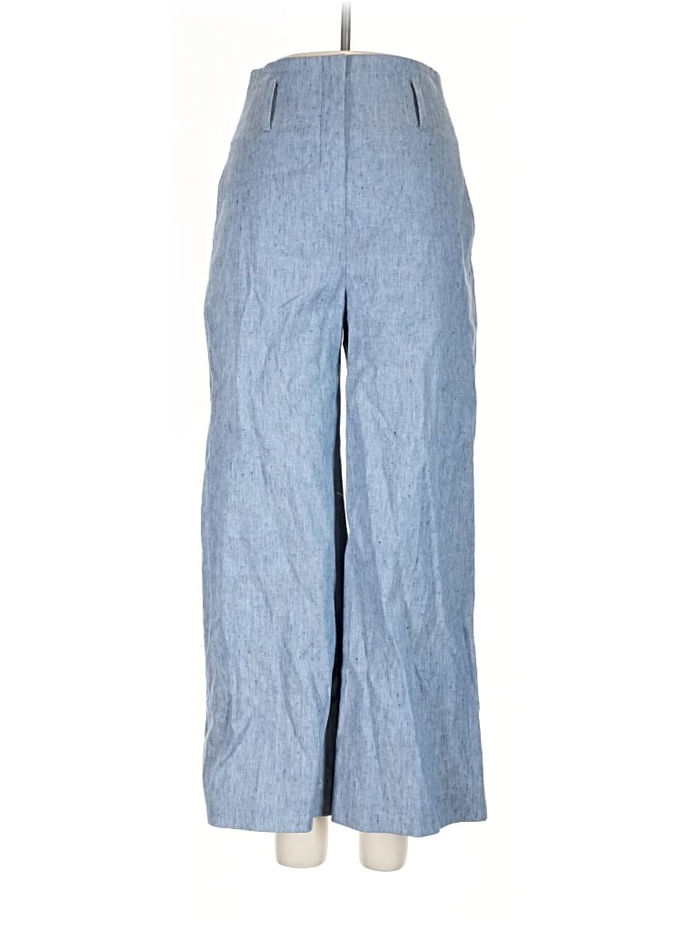 Pre-owned Theory Linen Pants In Blue