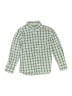 Crewcuts Outlet Checkered-gingham Green Long Sleeve Button-Down Shirt Size 6 - 7 - photo 1