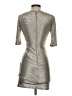Alice + Olivia 100% Polyester Metallic Silver Gold Cocktail Dress Size 2 - photo 2