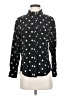 J.Crew 100% Silk Hearts Black Long Sleeve Silk Top Size XS - photo 1