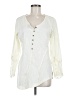 Mona B 100% Cotton Ivory 3/4 Sleeve Blouse Size M - photo 1