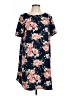 Assorted Brands 100% Polyester Floral Blue Casual Dress Size L - photo 1