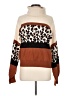 Umgee Animal Print Brown Turtleneck Sweater Size L - photo 1