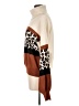 Umgee Animal Print Brown Turtleneck Sweater Size L - photo 5