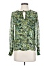 BCBGMAXAZRIA 100% Silk Green Long Sleeve Silk Top Size XXS - photo 1