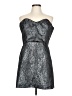 French Connection Metallic Silver Cocktail Dress Size 12 - photo 1