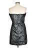 French Connection Metallic Silver Cocktail Dress Size 12 - photo 2