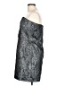 French Connection Metallic Silver Cocktail Dress Size 12 - photo 5