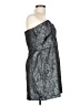 French Connection Metallic Silver Cocktail Dress Size 12 - photo 4