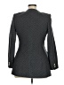 Liz Claiborne 100% Wool Chevron-herringbone Gray Wool Blazer Size 14 - photo 2
