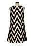 Pink Owl 100% Polyester Chevron-herringbone Black Casual Dress Size S - photo 2