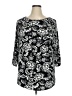 JM Collection Black 3/4 Sleeve Blouse Size 1X - photo 1