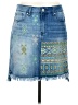 Hydraulic Graphic Blue Denim Skirt Size 8 - photo 1