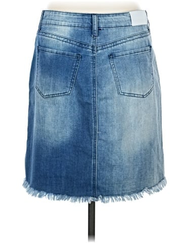 Hydraulic Denim Skirt (view 2)