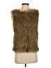 Tanming 100% Polyester Brown Faux Fur Vest Size XS - photo 1