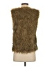 Tanming 100% Polyester Brown Faux Fur Vest Size XS - photo 2