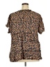 BLOOMCHIC Animal Print Brown Short Sleeve Blouse Size 22 - 24 - photo 2