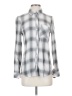 Gap Plaid Silver Long Sleeve Button-Down Shirt Size XS - photo 1
