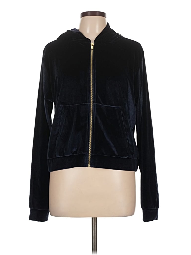 Pre-owned Fabletics Zip Up Hoodie In Black