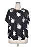 Unbranded 100% Polyester Black Short Sleeve Blouse Size 4X - photo 1