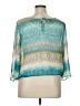 Unbranded 100% Polyester Teal 3/4 Sleeve Blouse Size XL - photo 2