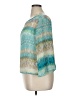 Unbranded 100% Polyester Teal 3/4 Sleeve Blouse Size XL - photo 5