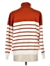 Unbranded Stripes Orange Turtleneck Sweater Size L - photo 2