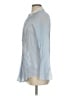 Bershka 100% Cotton Blue Long Sleeve Button-Down Shirt Size S - photo 5