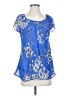 Roz & Ali 100% Polyester Blue Short Sleeve Blouse Size S - photo 1