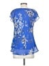 Roz & Ali 100% Polyester Blue Short Sleeve Blouse Size S - photo 2