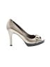 Gucci 100% Leather Metallic Silver Gold Heels Size EU (IT) 40 1/2 / US 10 1/2 (wide) - photo 1