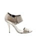 Gucci 100% Leather Metallic Silver Gold Heels Size EU (IT) 40 / US 10 - photo 1