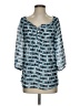 Quintessential 100% Polyester Blue 3/4 Sleeve Blouse Size S - photo 1